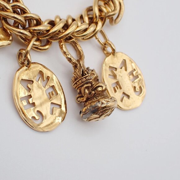 CHANEL CC Logo 31 RUE CAMBON Chain Bracelet Bangle Gold GHW France 15RL248 - Picture 6 of 16